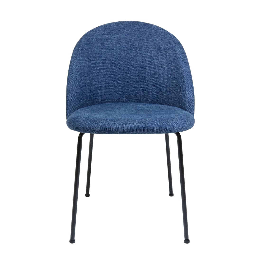 Kick eetkamerstoel Noa - Blauw - Ribstof eetkamerstoelen
