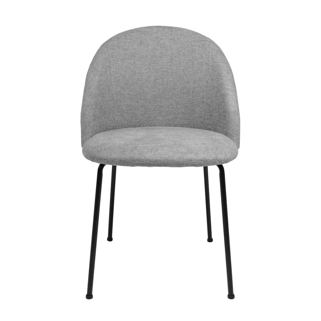 Kick eetkamerstoel Noa - Grijs - Ribstof eetkamerstoelen