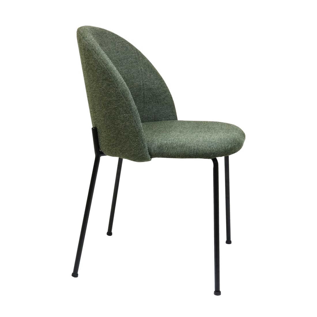 Kick eetkamerstoel Noa - Groen - Ribstof eetkamerstoelen