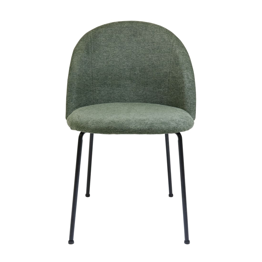 Kick eetkamerstoel Noa - Groen - Ribstof eetkamerstoelen