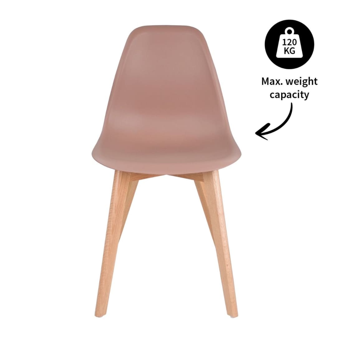 Kick Eetkamerstoel Yuna - Roze - Kunststof eetkamerstoelen
