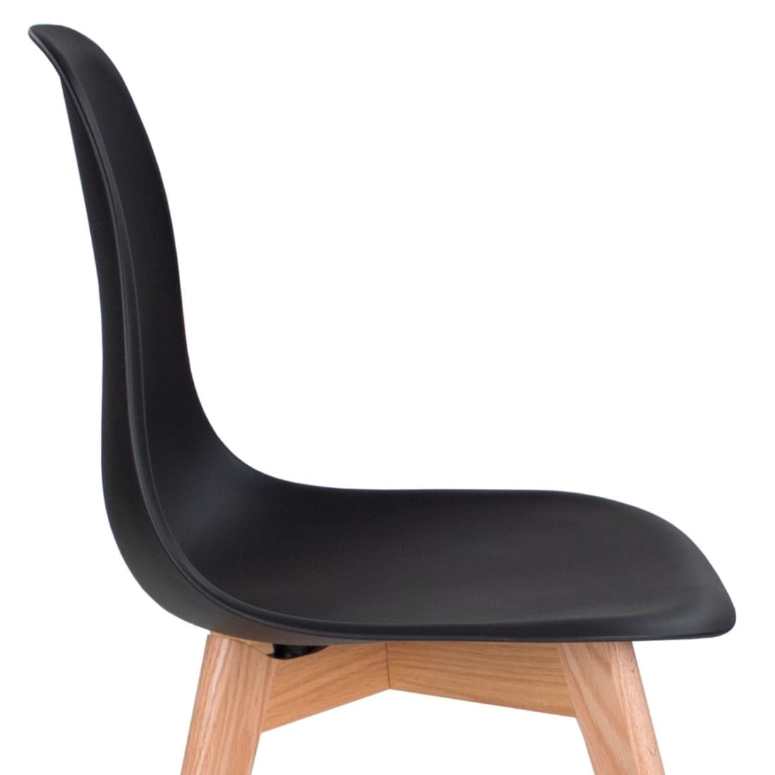 Kick Eetkamerstoel Yuna - Zwart - Kunststof eetkamerstoelen