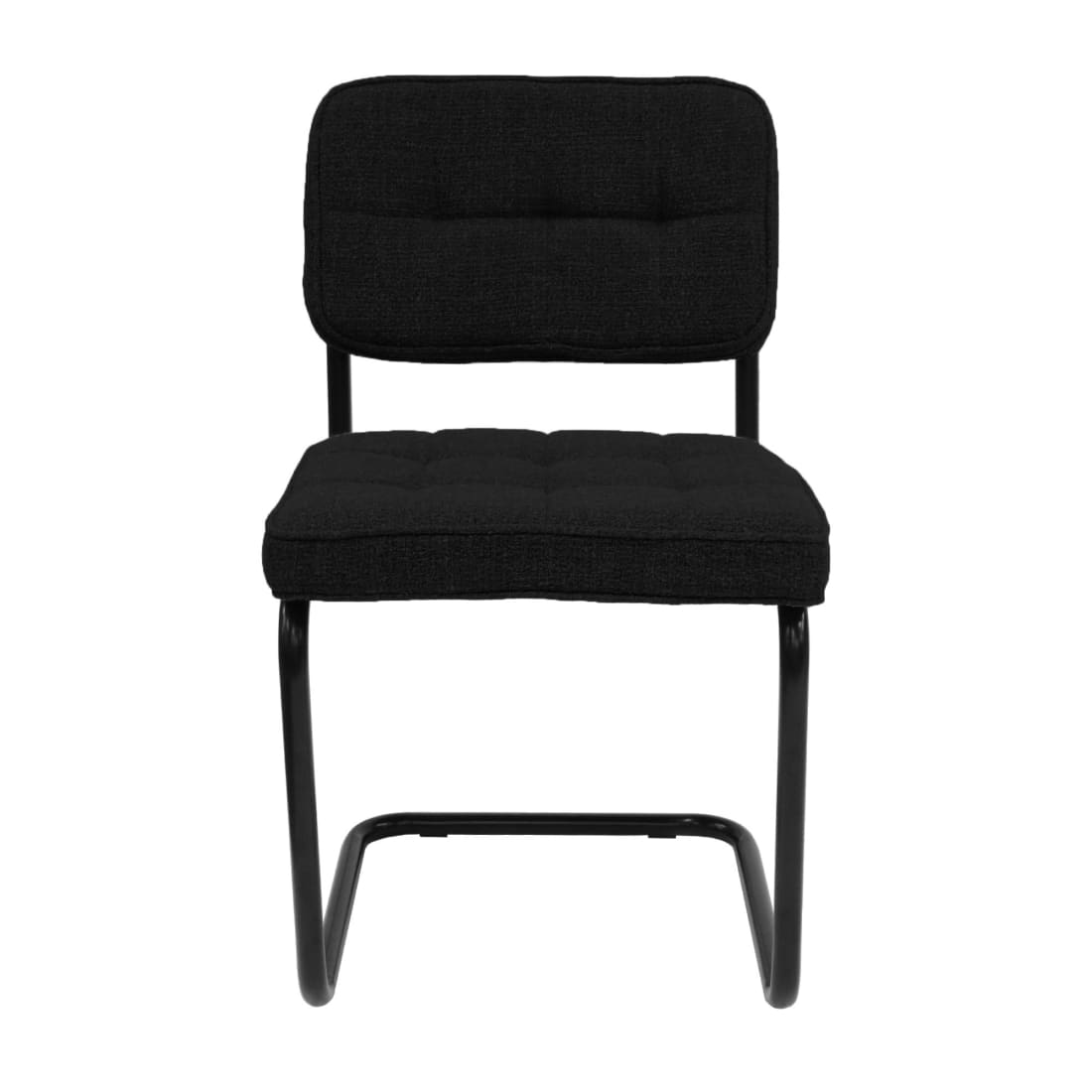 Kick eetkamerstoel Yves - Zwart - Katoen eetkamerstoelen