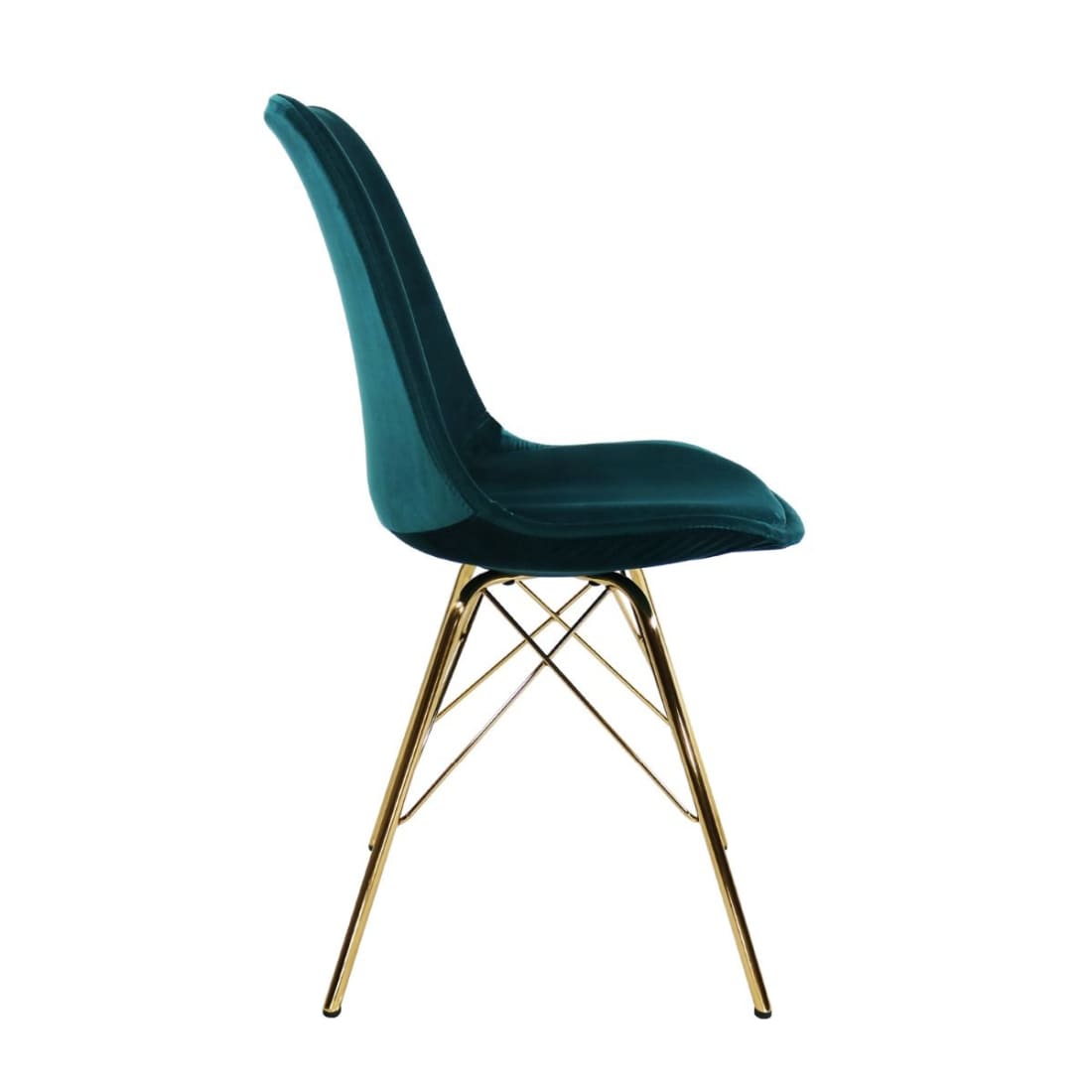 Kick Kuipstoel Velvet Goud Frame - Blauw - Velvet