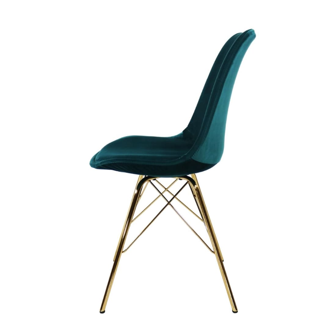 Kick Kuipstoel Velvet Goud Frame - Blauw - Velvet
