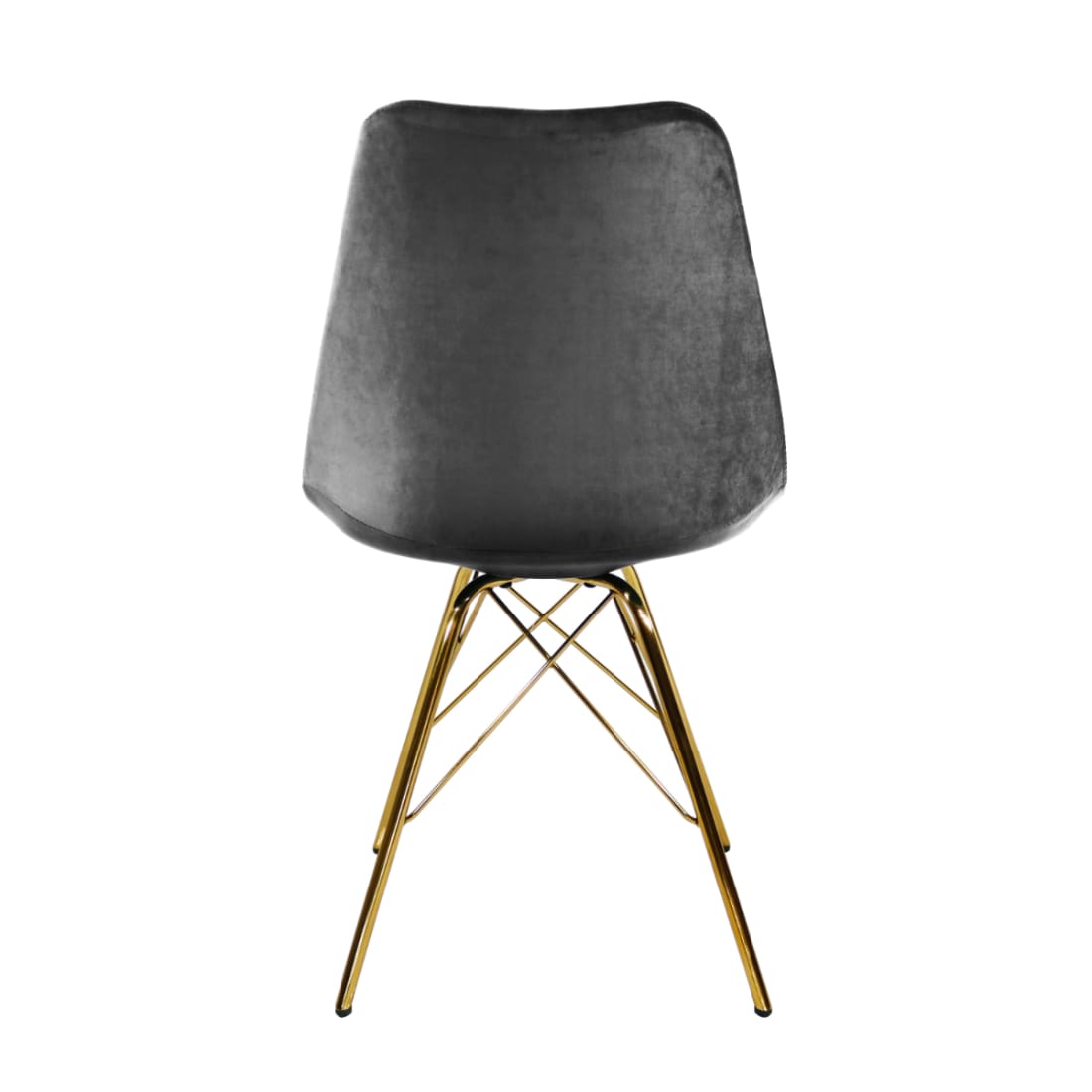 Kick Kuipstoel Velvet Goud Frame - Donkergrijs - Velvet