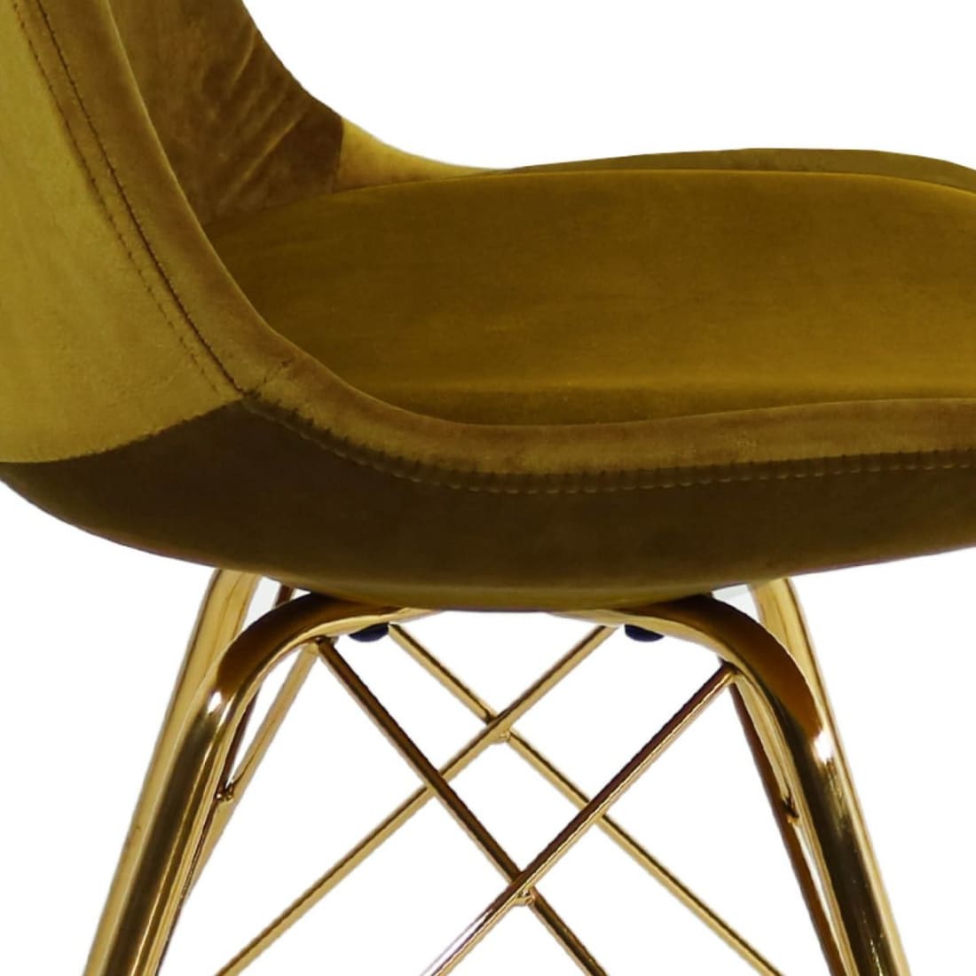 Kick Kuipstoel Velvet Goud Frame - Goud - Velvet