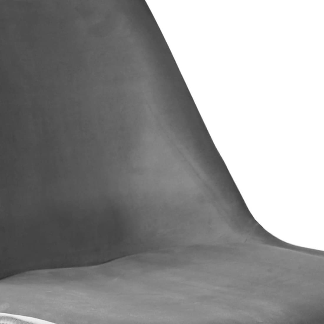 Kick Kuipstoel Velvet Goud Frame - Grijs - Velvet