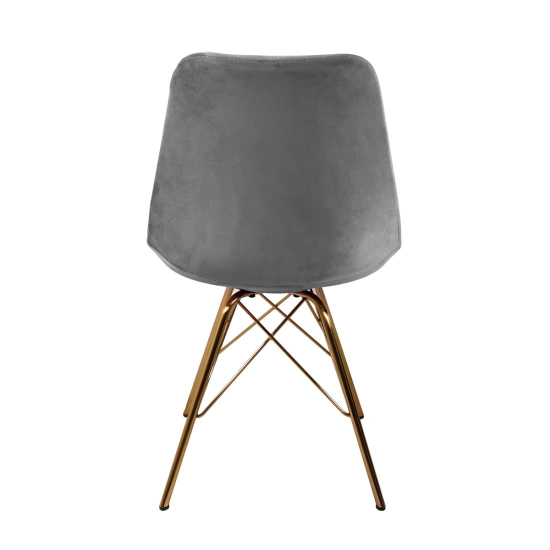 Kick Kuipstoel Velvet Goud Frame - Grijs - Velvet