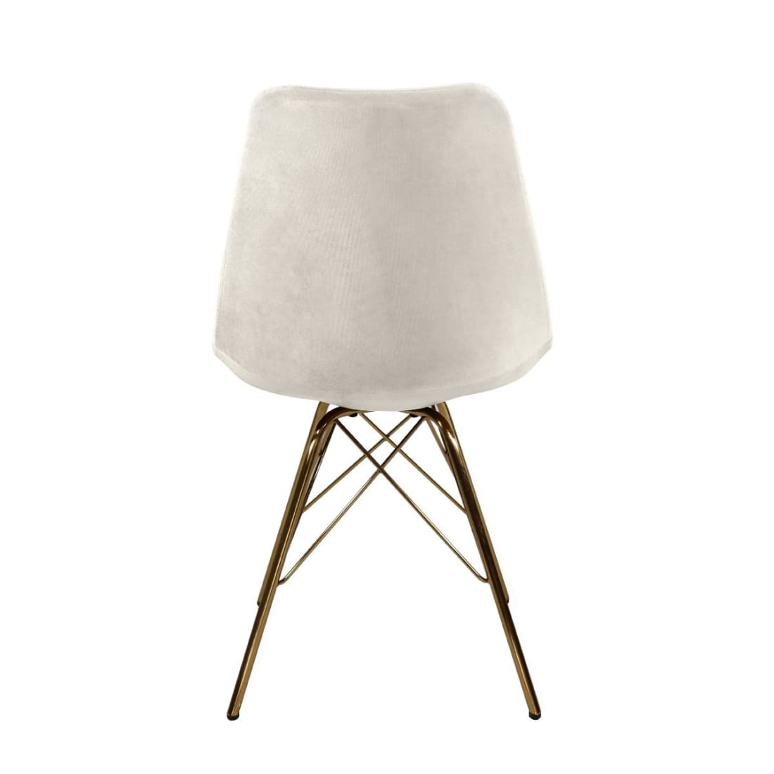 Kick Kuipstoel Velvet Goud Frame - Ivoor - Velvet