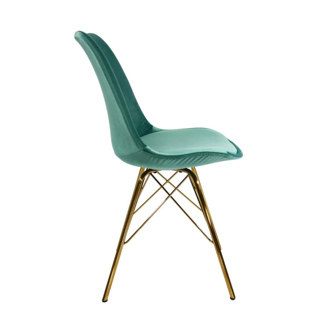 Kick Kuipstoel Velvet Goud Frame - Mintgroen - Velvet