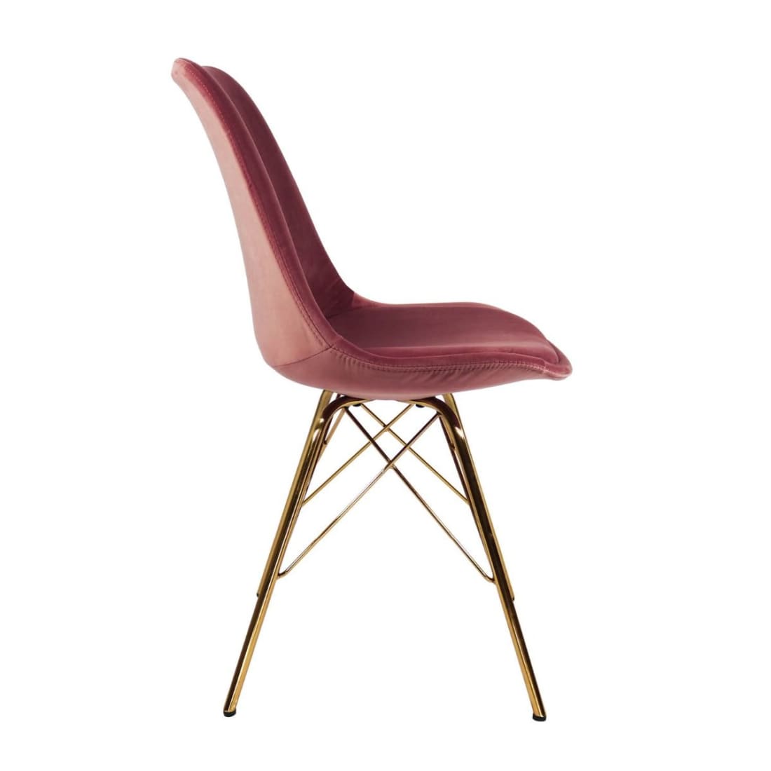 Kick Kuipstoel Velvet Goud Frame - Roze - Velvet