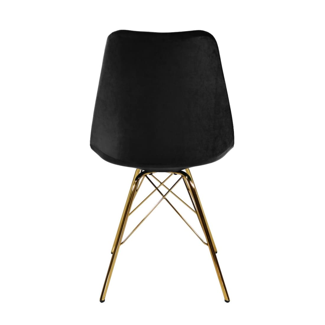 Kick Kuipstoel Velvet Goud Frame - Zwart - Velvet