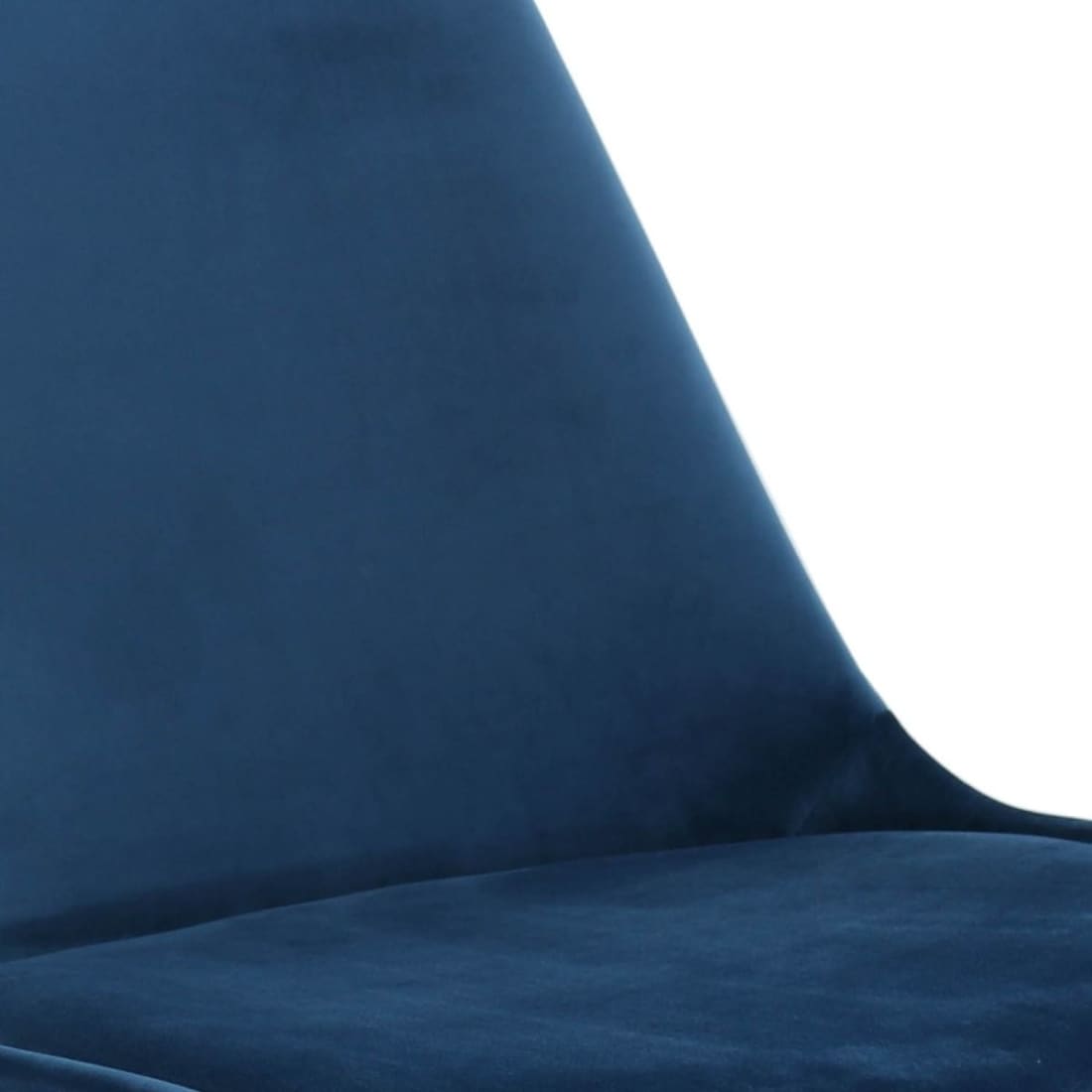 Kick Kuipstoel Velvet Zwart Frame - Donkerblauw - Velvet