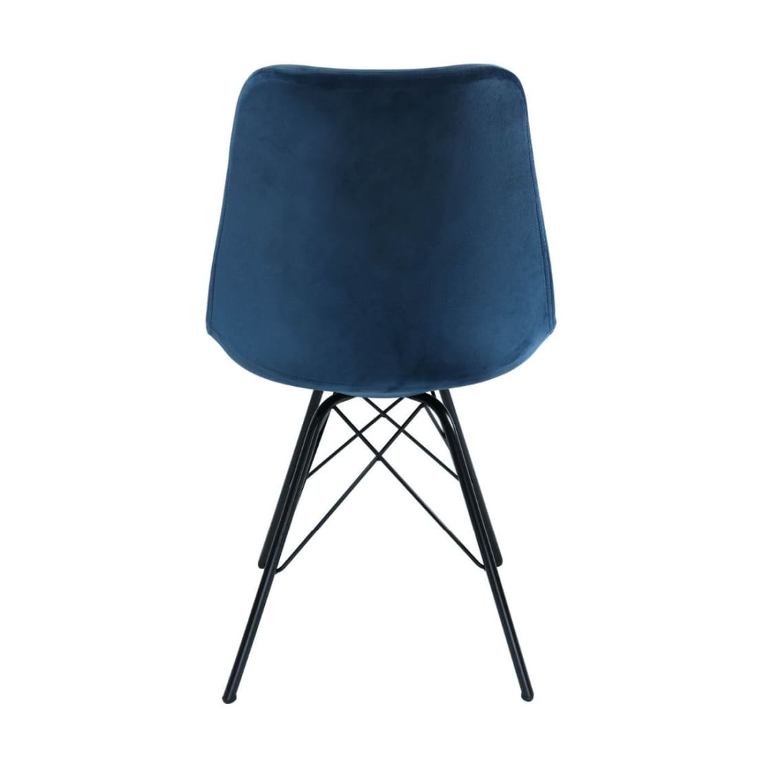 Kick Kuipstoel Velvet Zwart Frame - Donkerblauw - Velvet