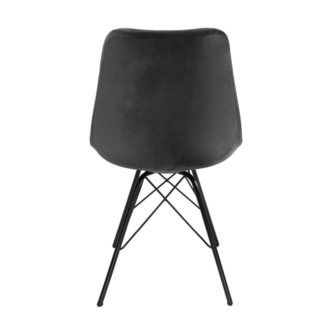 Kick Kuipstoel Velvet Zwart Frame - Donkergrijs - Velvet