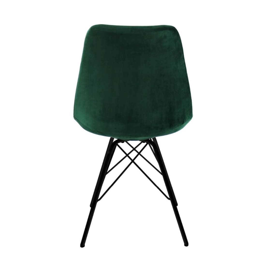 Kick Kuipstoel Velvet Zwart Frame - Donkergroen - Velvet