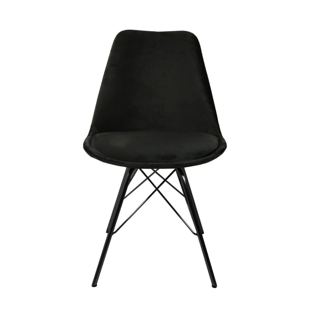 Kick Kuipstoel Velvet Zwart Frame - Zwart - Velvet