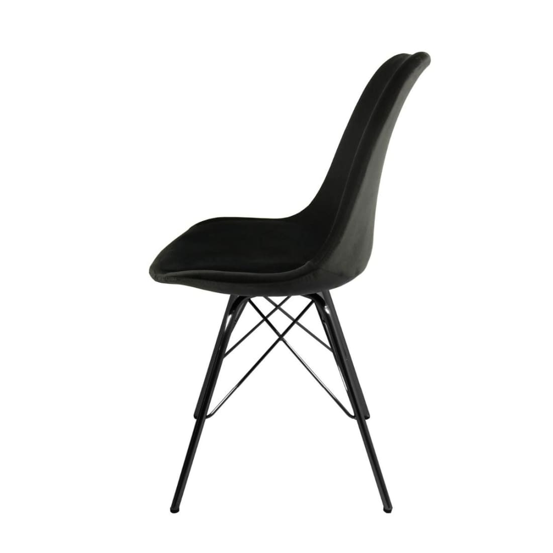 Kick Kuipstoel Velvet Zwart Frame - Zwart - Velvet
