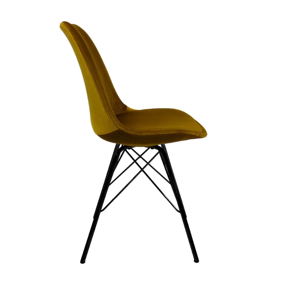 Kick Kuipstoel Velvet Zwart Frame - Goud - Velvet