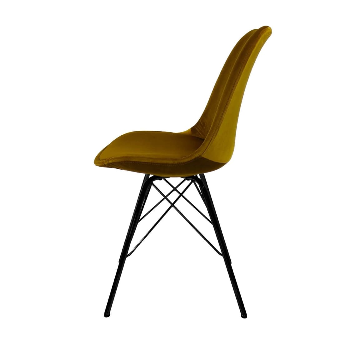 Kick Kuipstoel Velvet Zwart Frame - Goud - Velvet