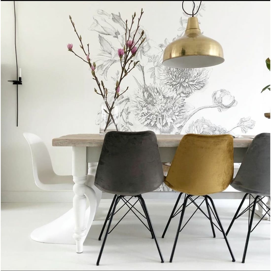 Kick Kuipstoel Velvet Zwart Frame - Goud - Velvet