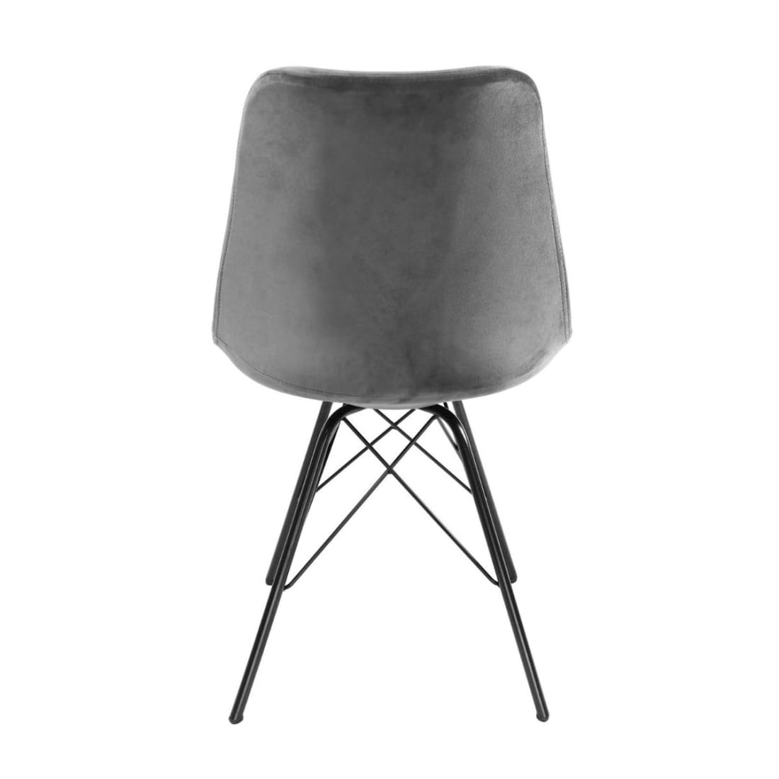 Kick Kuipstoel Velvet Zwart Frame - Grijs - Velvet