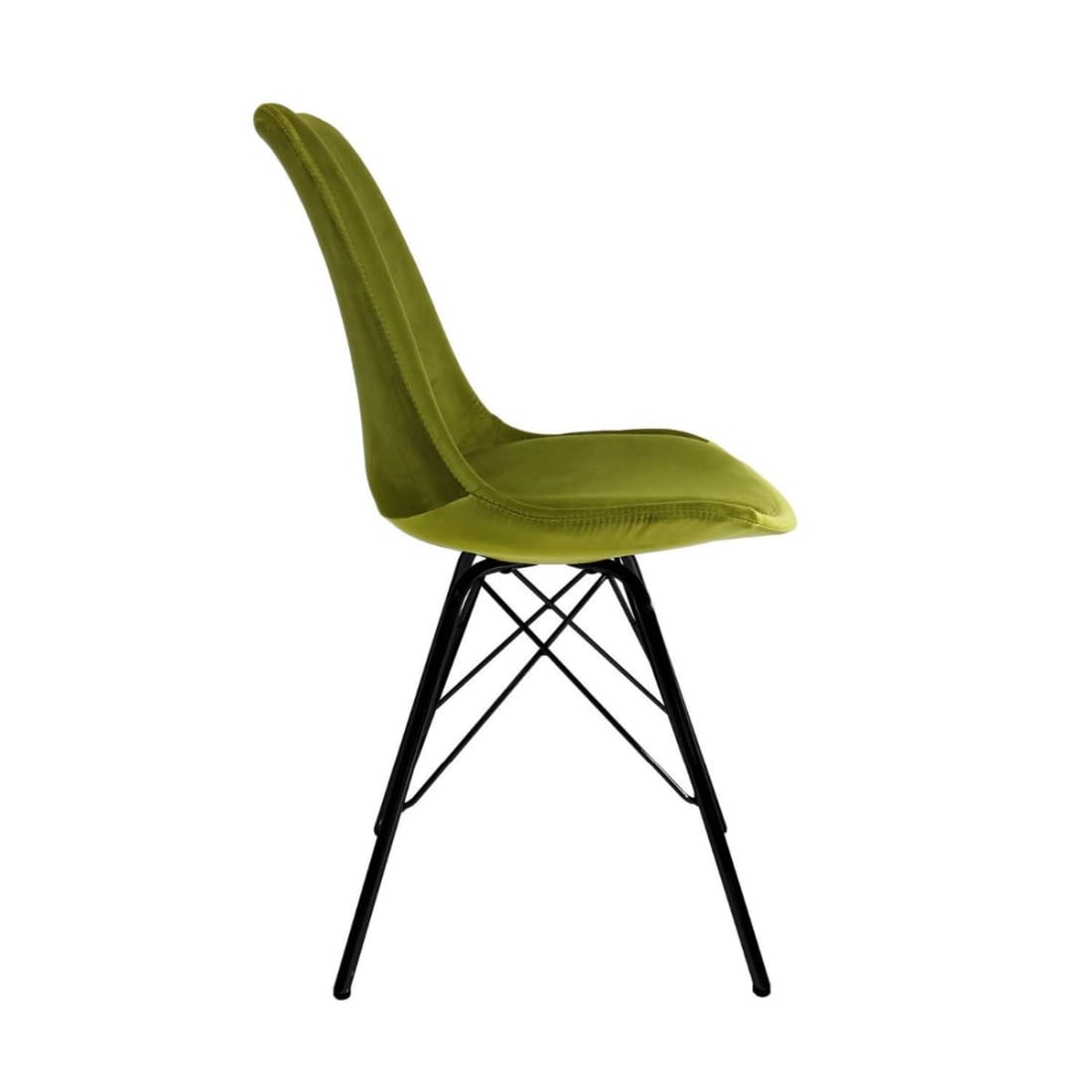 Kick Kuipstoel Velvet Zwart Frame - Groen - Velvet