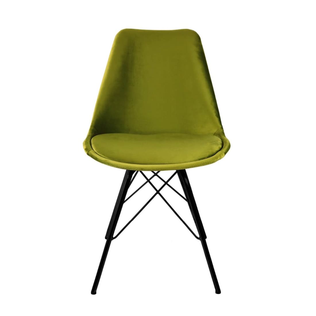 Kick Kuipstoel Velvet Zwart Frame - Groen - Velvet