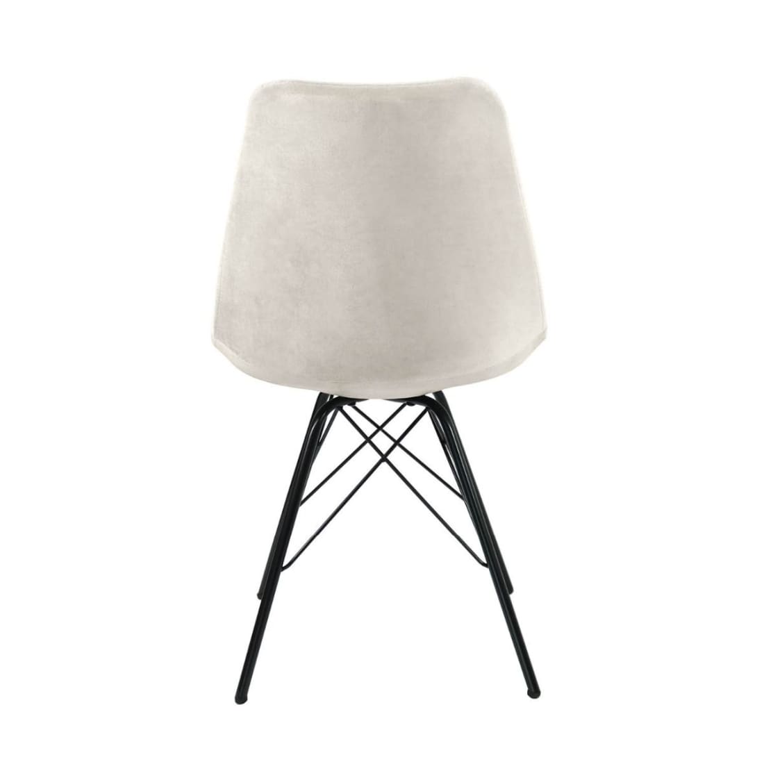 Kick Kuipstoel Velvet Zwart Frame - Ivoor - Velvet