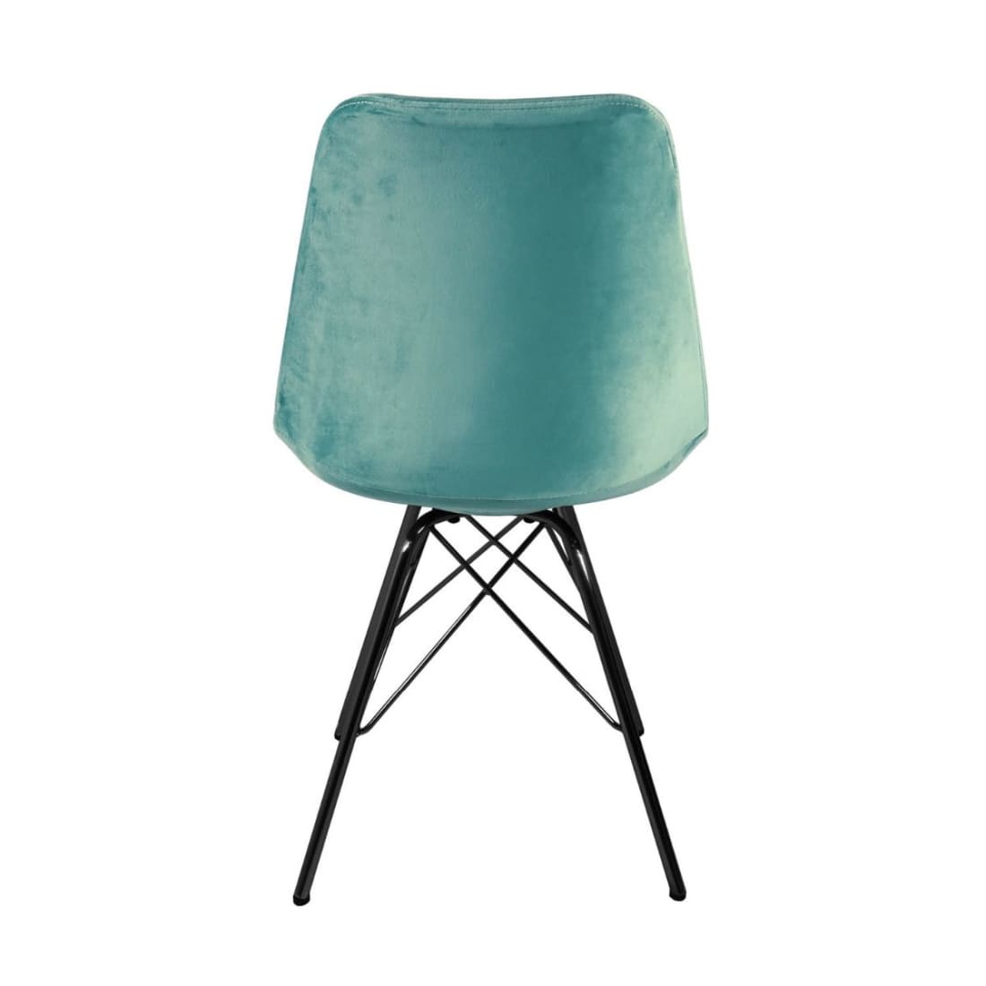 Kick Kuipstoel Velvet Zwart Frame - Mintgroen - Velvet