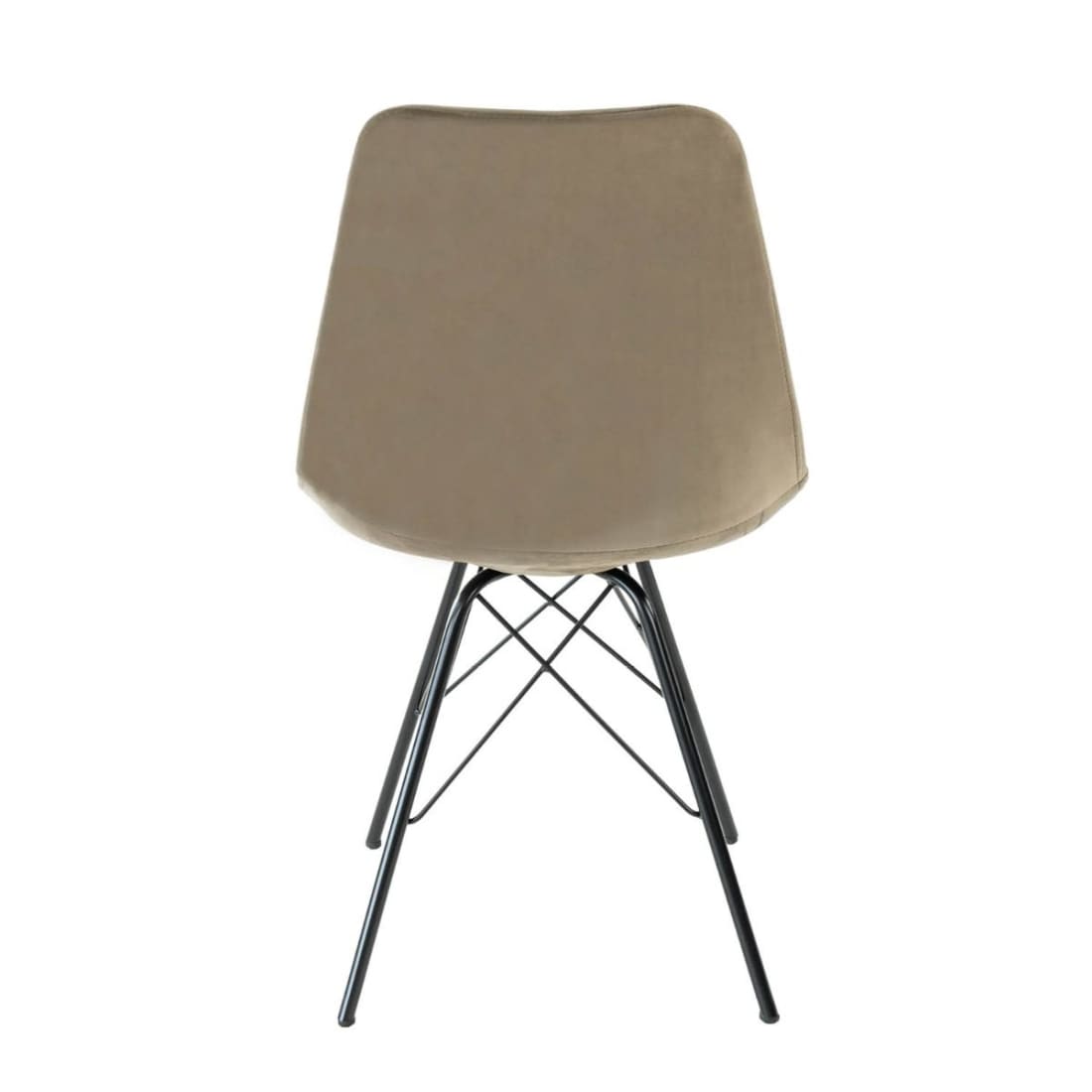 Kick Kuipstoel Velvet Zwart Frame - Taupe - Velvet