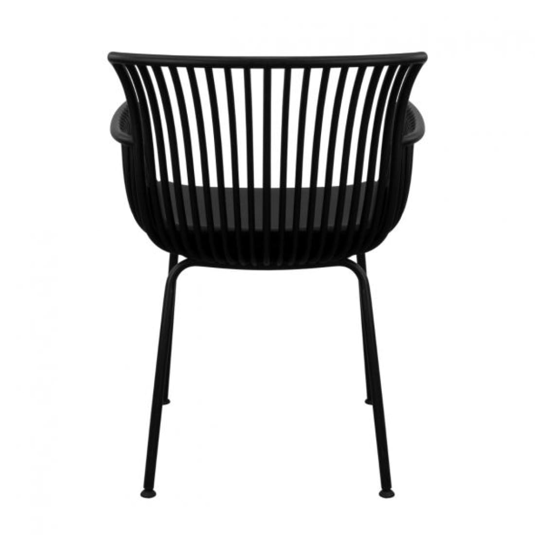 Kick Tuinstoel Otis - Zwart - Kunststof eetkamerstoelen