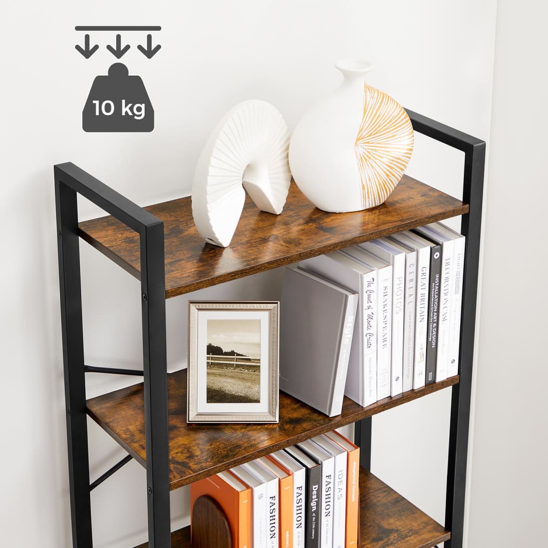 Mazazu Boekenkast - Boekenrek - Industrieel - 6 Lagen -
