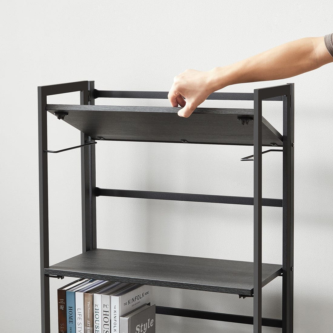 Mazazu - Boekenrek met 4 planken - Boekenkast - Inklapbaar -