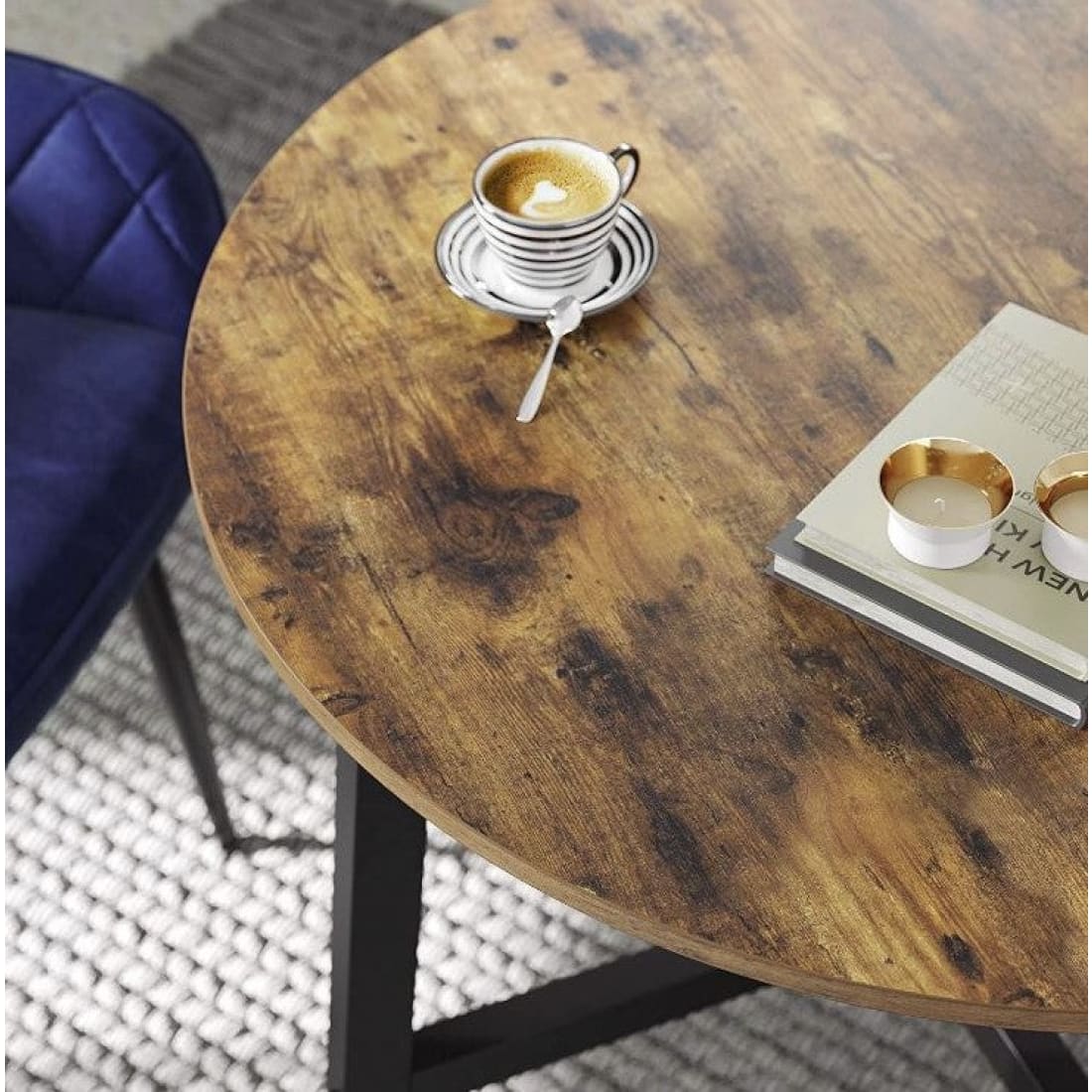 Mazazu - Eettafel klein - Ronde keukentafel - Industrieel -