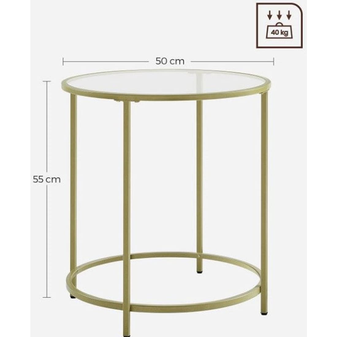 Mazuza - Bijzettafel rond - Nachtkastjes - Klassiek -