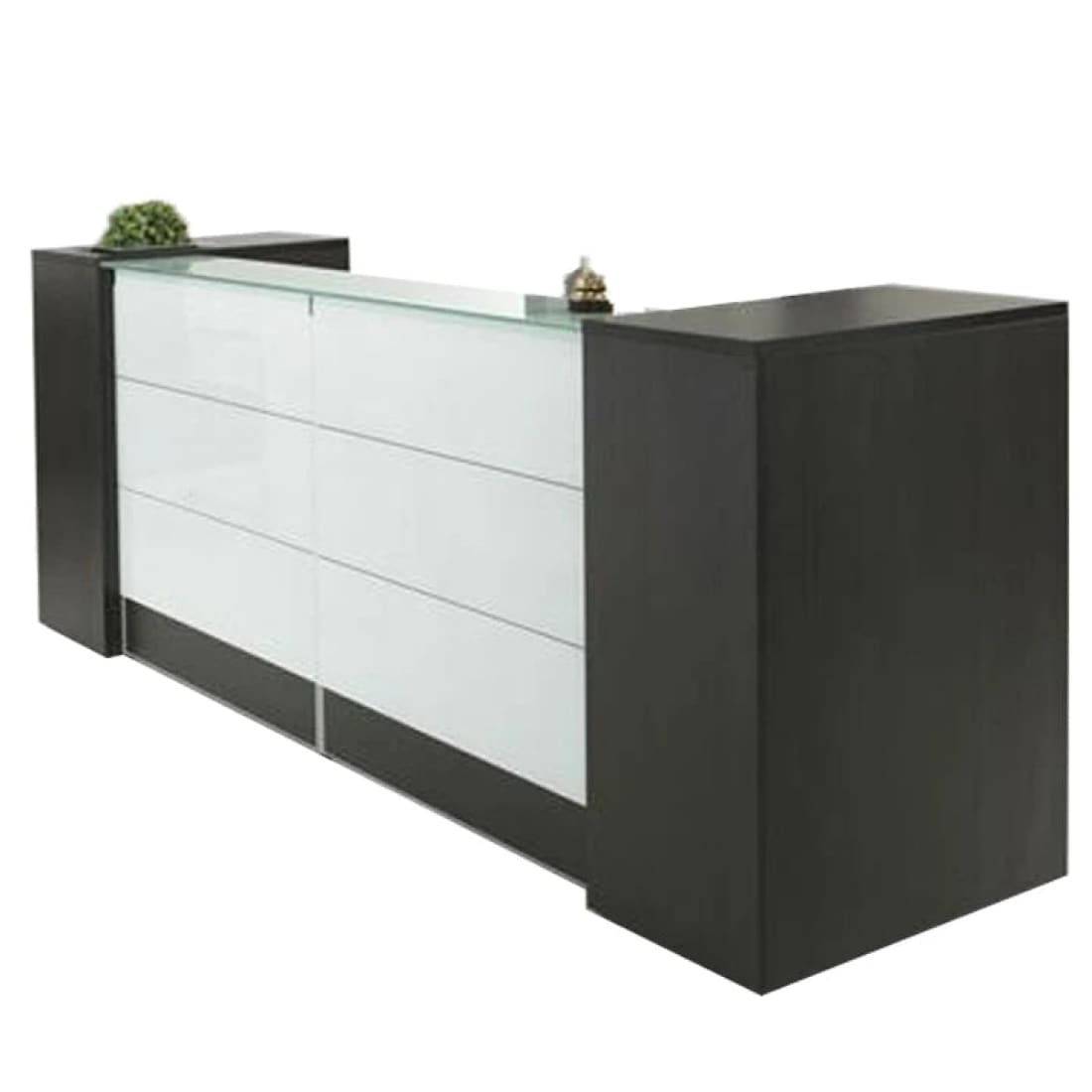 Ontvangstbalie Manage IT 288 cm - Donker Eiken - Receptie