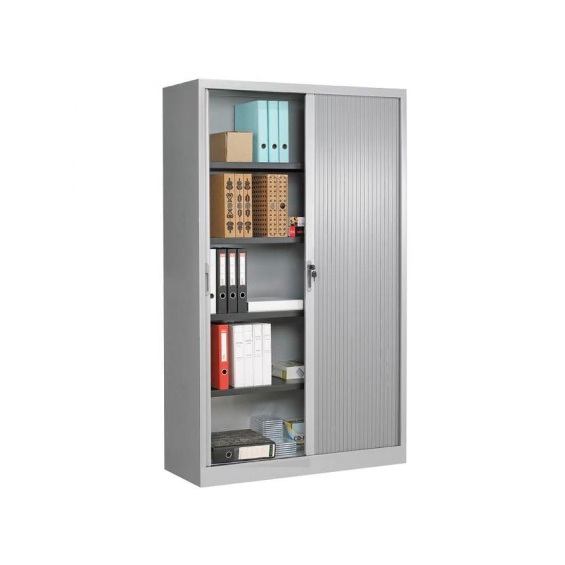 Roldeurkast R-serie 198x100x43cm incl. 4 legbakken - Zwart -