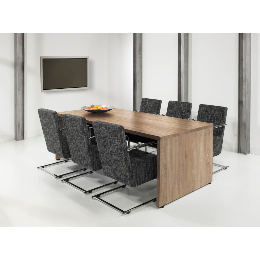 Vergadertafel Manage-IT Robson Eiken 6 Personen 220x100cm -