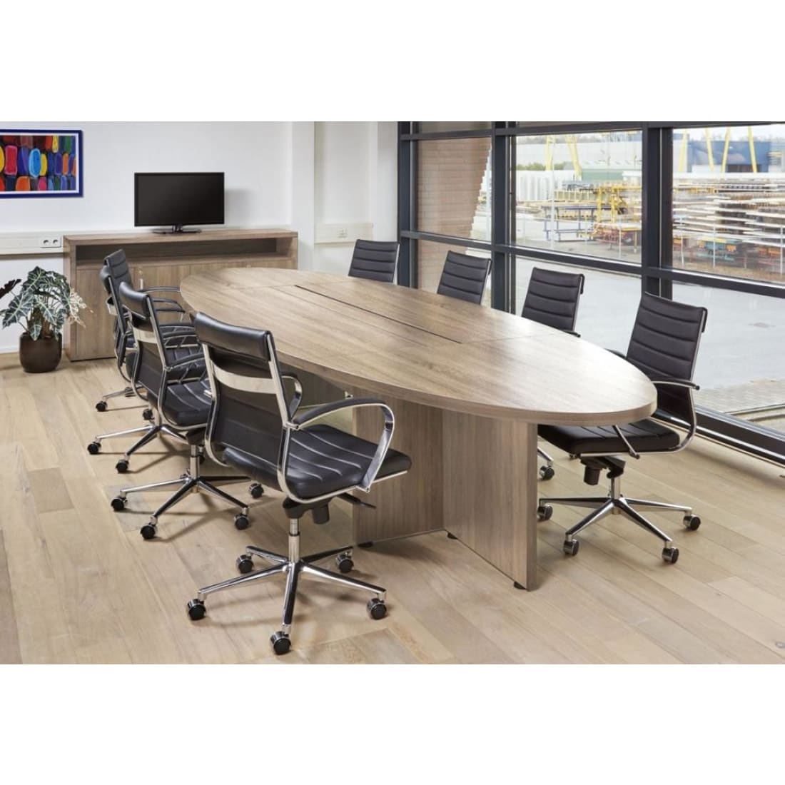 Vergadertafel Manager-It Eclipse Ovale Robson Eiken
