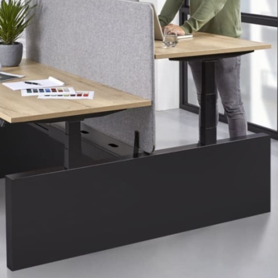 Wang 166x47,5 cm voor Duo Bureau Bench-Pro Manhatten (per