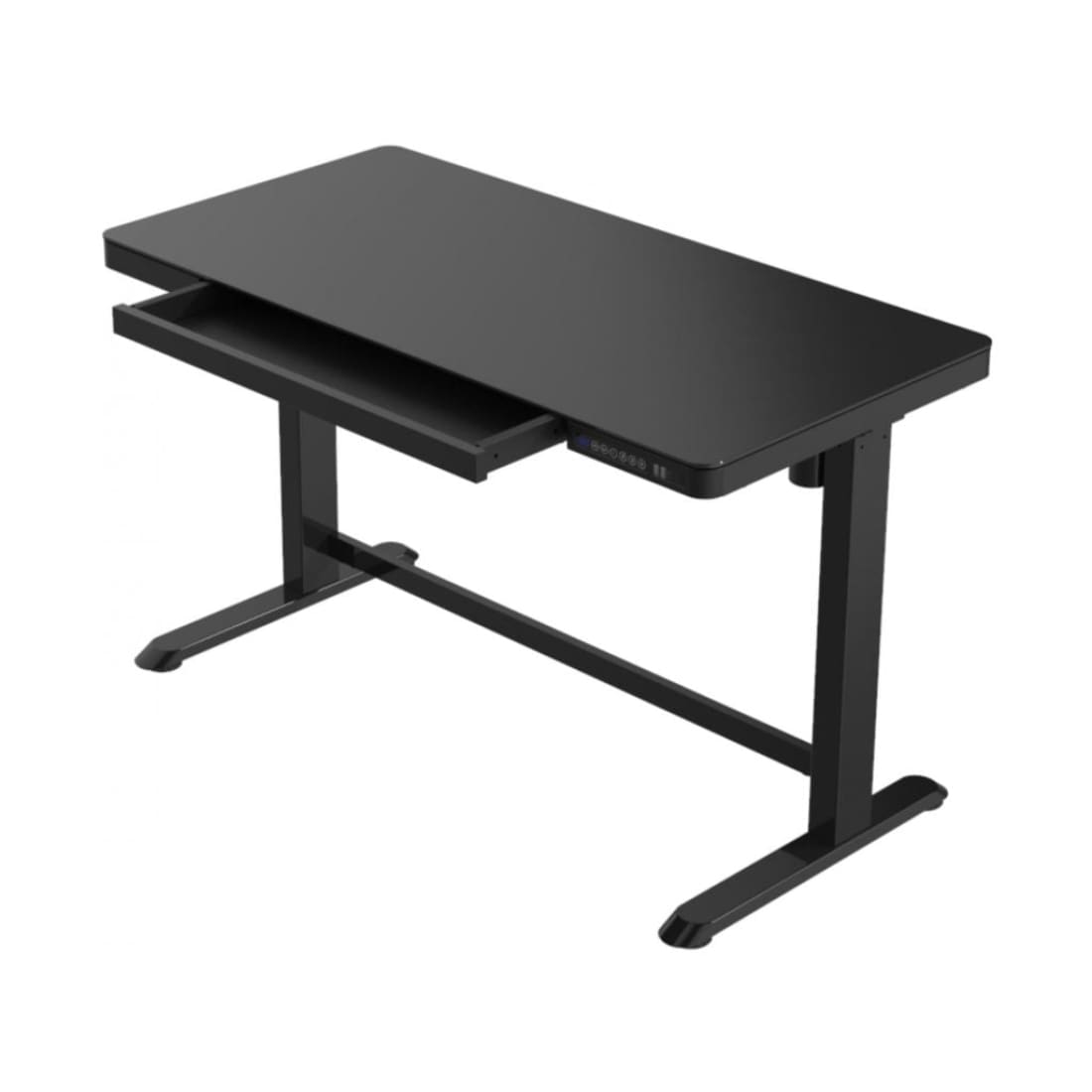 Zit-Sta Werkplek 120cm Glas Zwart Elektrisch Verstelbaar -