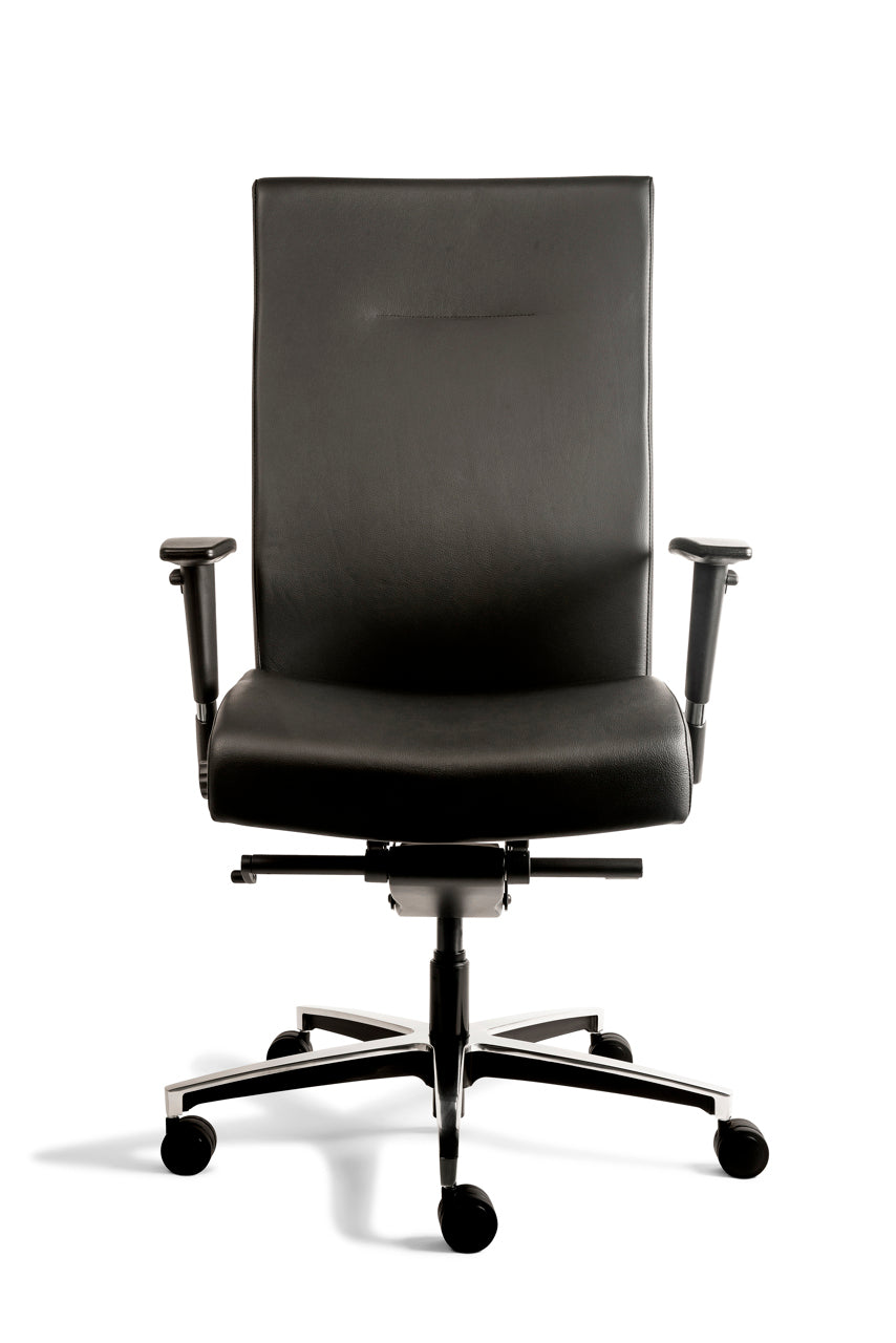 Refurbished Bureaustoel Workliving Manager XL Zwart Leder