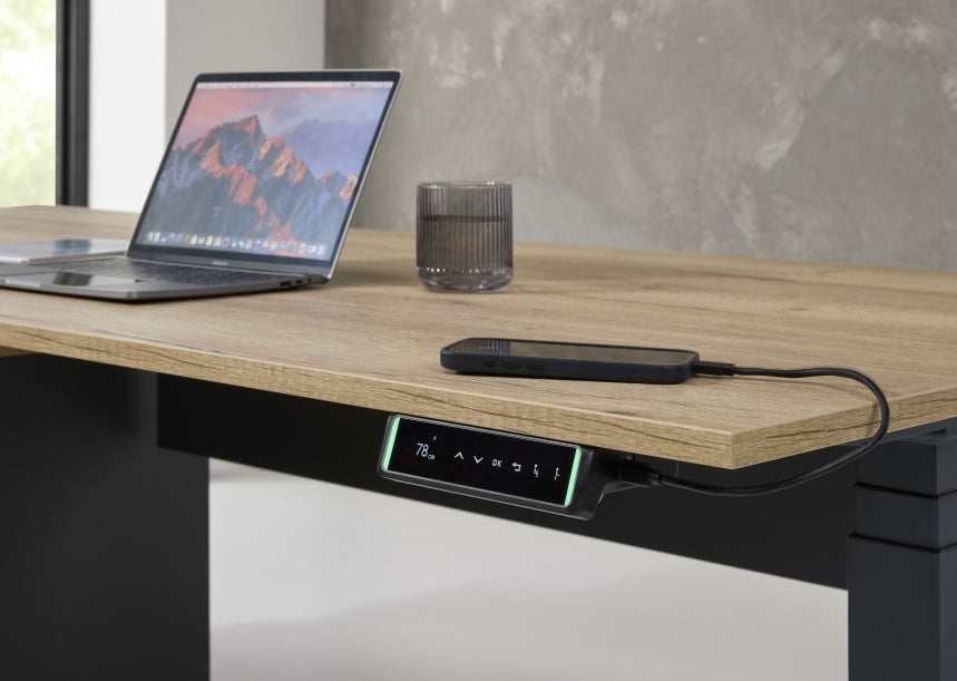 L-Directiebureau Hudson Zit/Sta Elektrisch 224x180cm Rechts Halifax