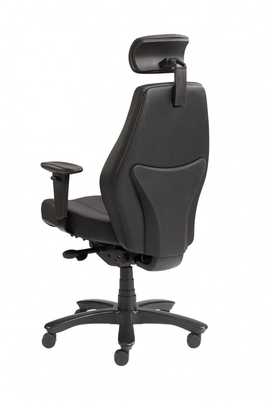 Manhattan Beta XL Leder - Ergonomische 24-uurs Bureaustoel 200 kg
