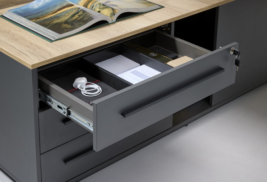 L-Directiebureau Hudson Zit/Sta Elektrisch 224x180cm Rechts Halifax