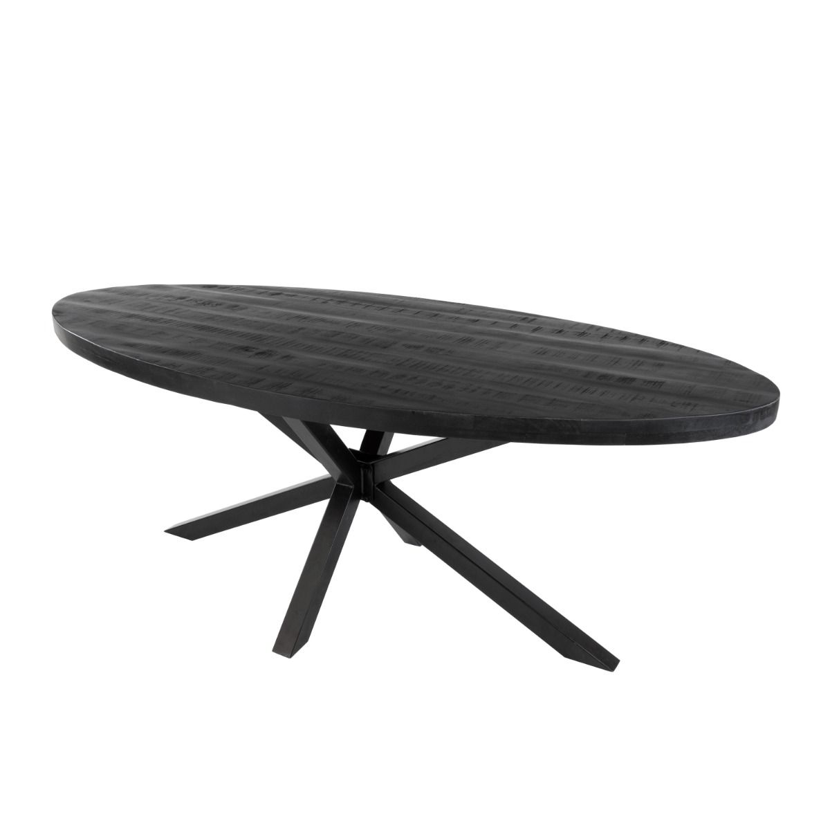 Kick Dax Eetkamertafel - Vergadertafel - Ovaal 210 cm - Zwart - Kick Collection - Eetkamertafel- Workliving