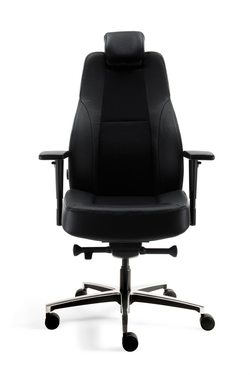 Refurbished Bureaustoel Workliving Delta-3 Mirage en Leer - Ergonomische 24-uurs