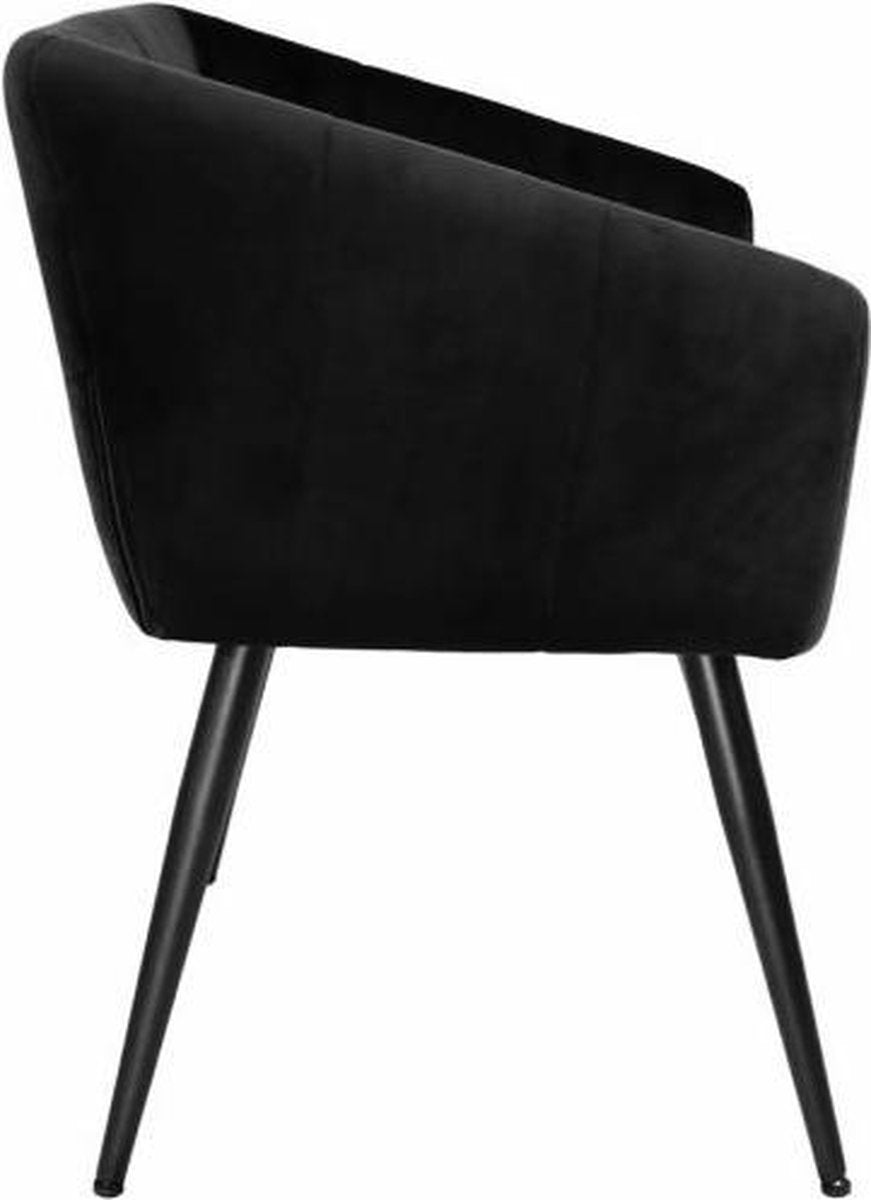 Sample Sale - Kick Liv Eetkamerstoel - Velvet Zwart